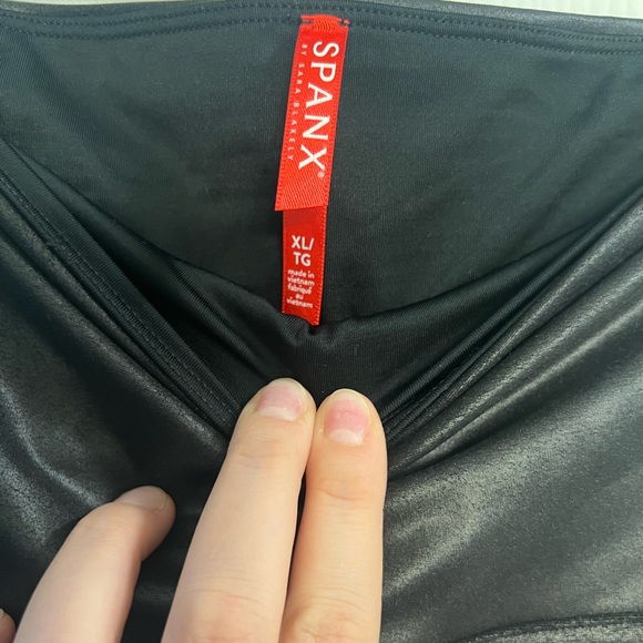 Spanx Faux Leather Moto Leggings - Picture 2 of 2